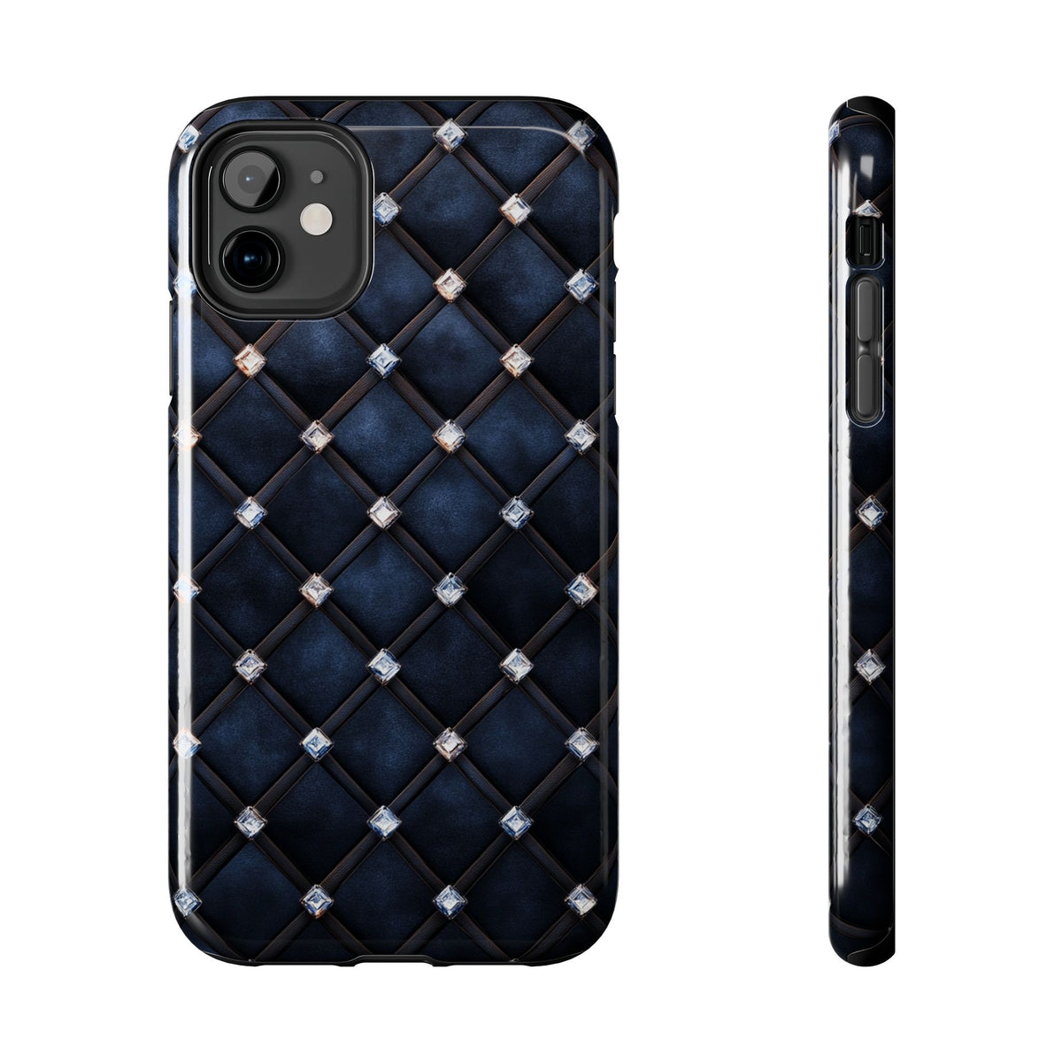Fundas Premium MINUX para iPhone y Samsung Galaxy - Midnight Diamond Quilt