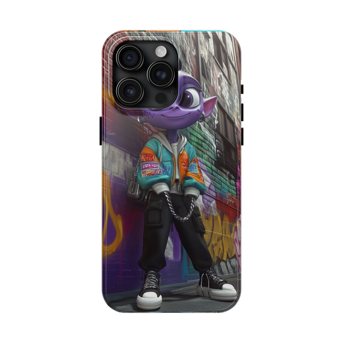 Funda Premium MINUX para iPhone y Samsung Galaxy - Purple Alien