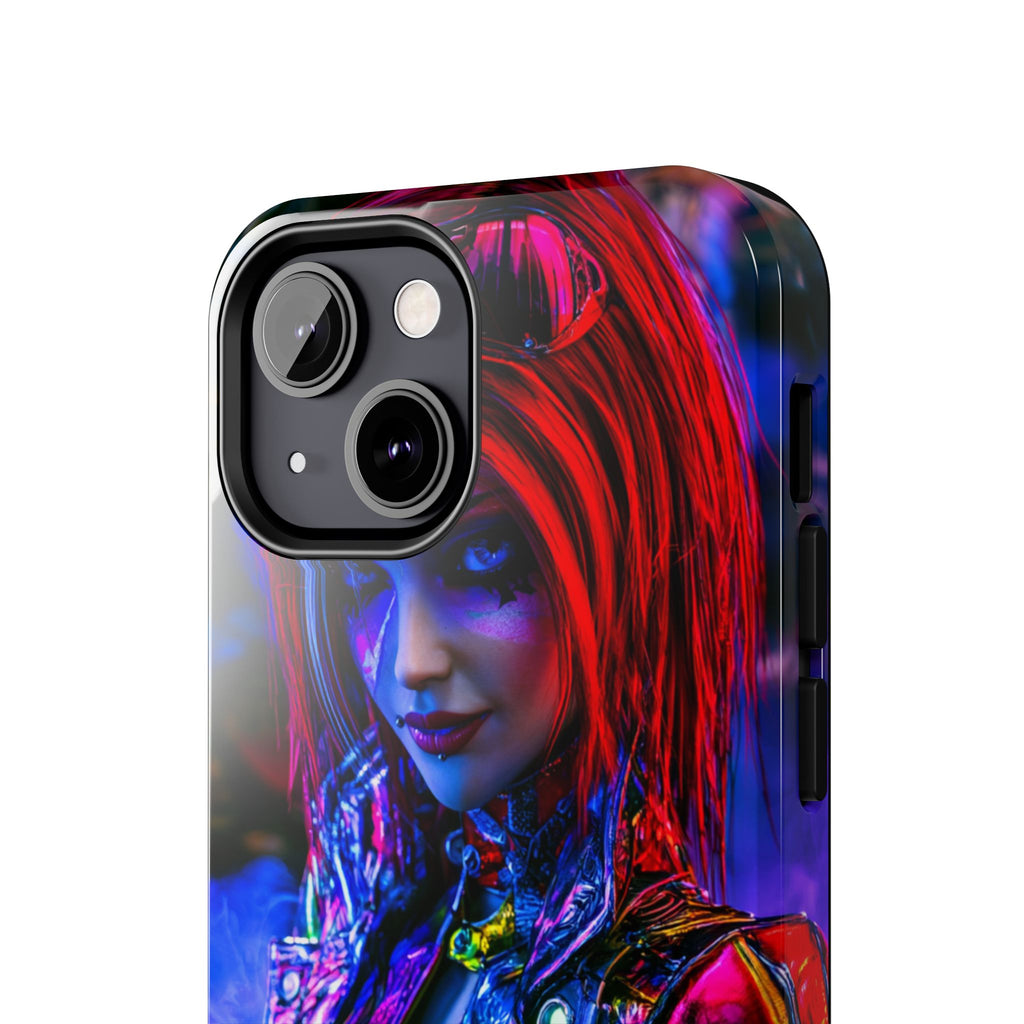 Funda Premium MINUX para iPhone y Samsung Galaxy - Cyberpunk Girl 001