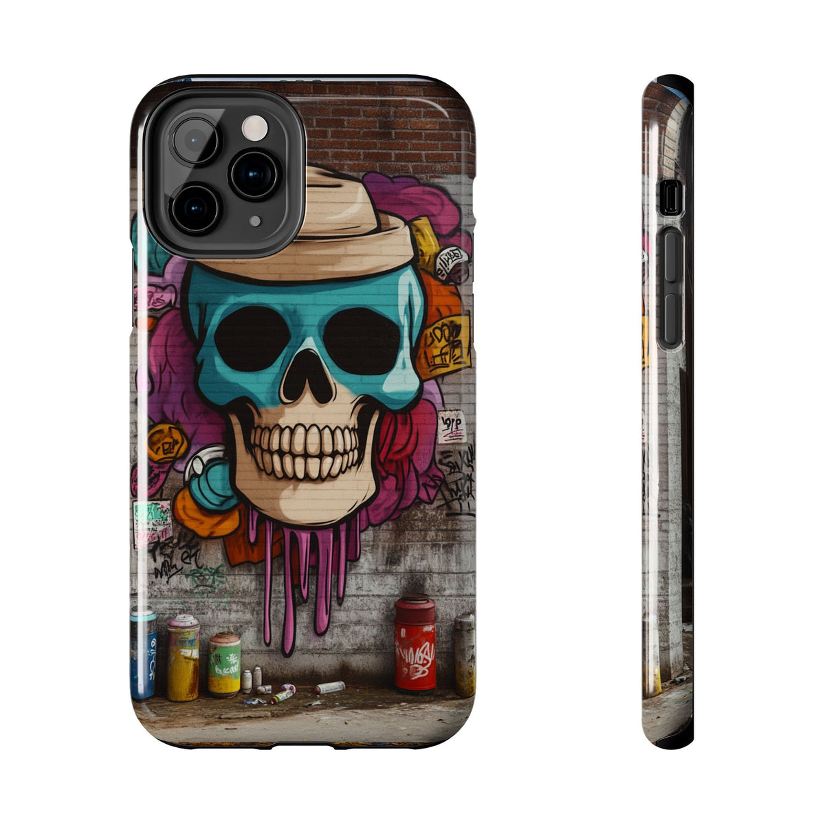 Funda Premium MINUX para iPhone y Samsung Galaxy - Graffiti Skull 002