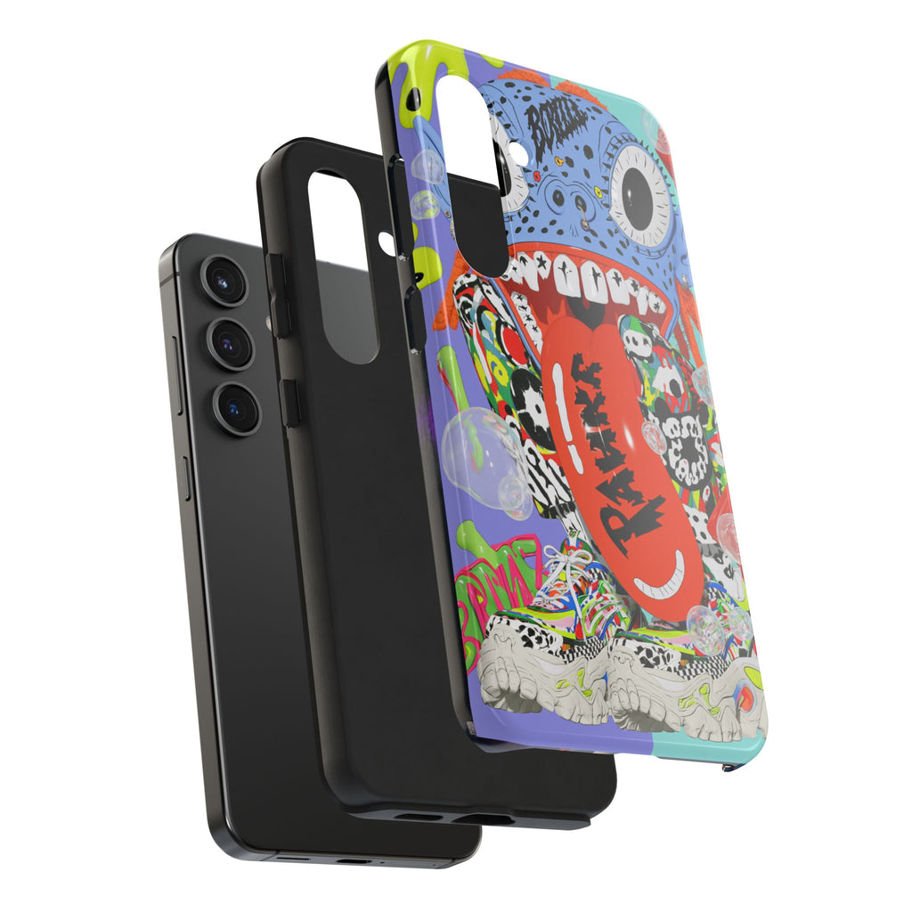 Fundas Premium MINUX para iPhone y Samsung Galaxy - Electric Blue Monster
