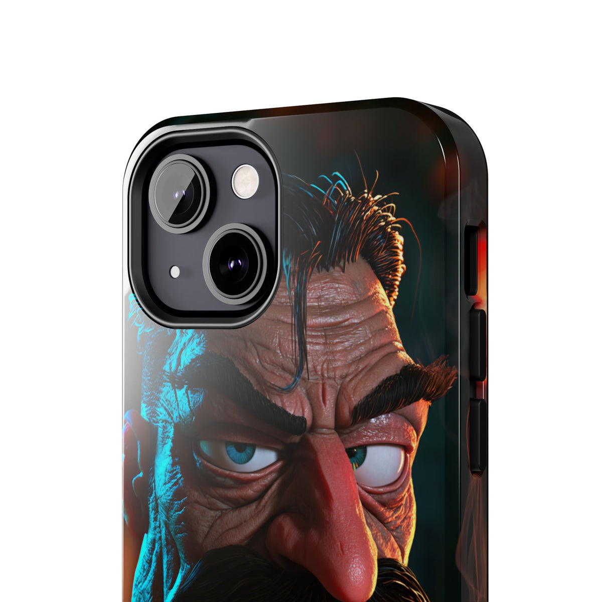 Funda Premium MINUX para iPhone y Samsung Galaxy - 3D Mustache Man 002