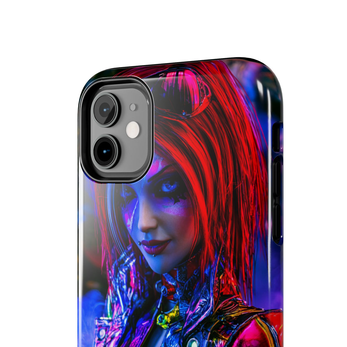 Funda Premium MINUX para iPhone y Samsung Galaxy - Cyberpunk Girl 001