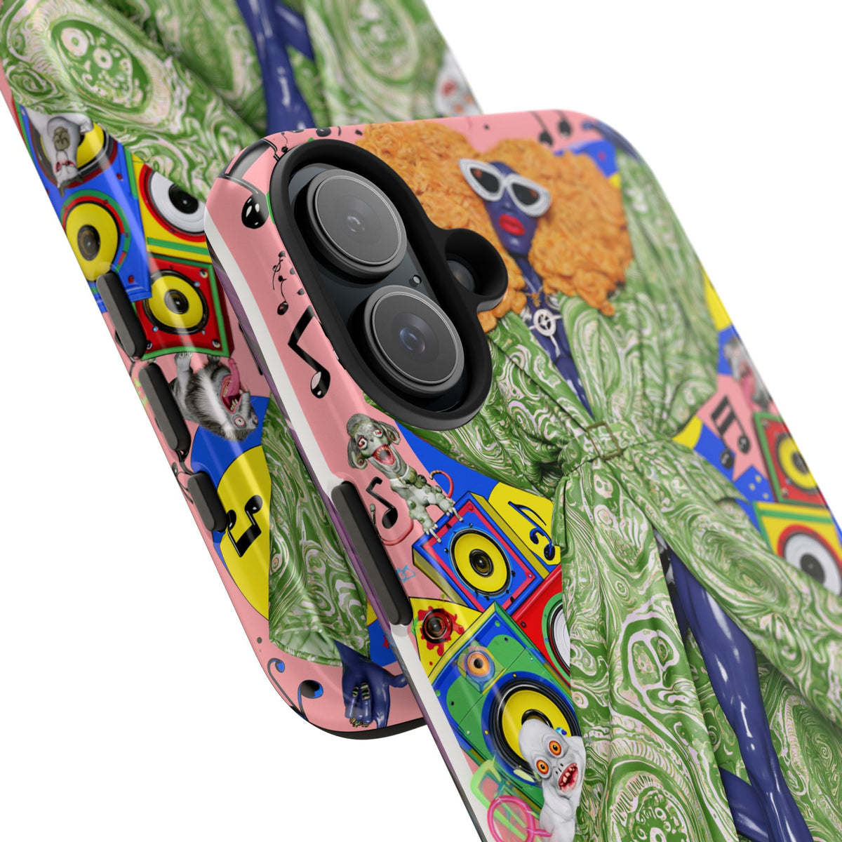 Fundas Premium MINUX para iPhone y Samsung Galaxy - Neon Tech Creature