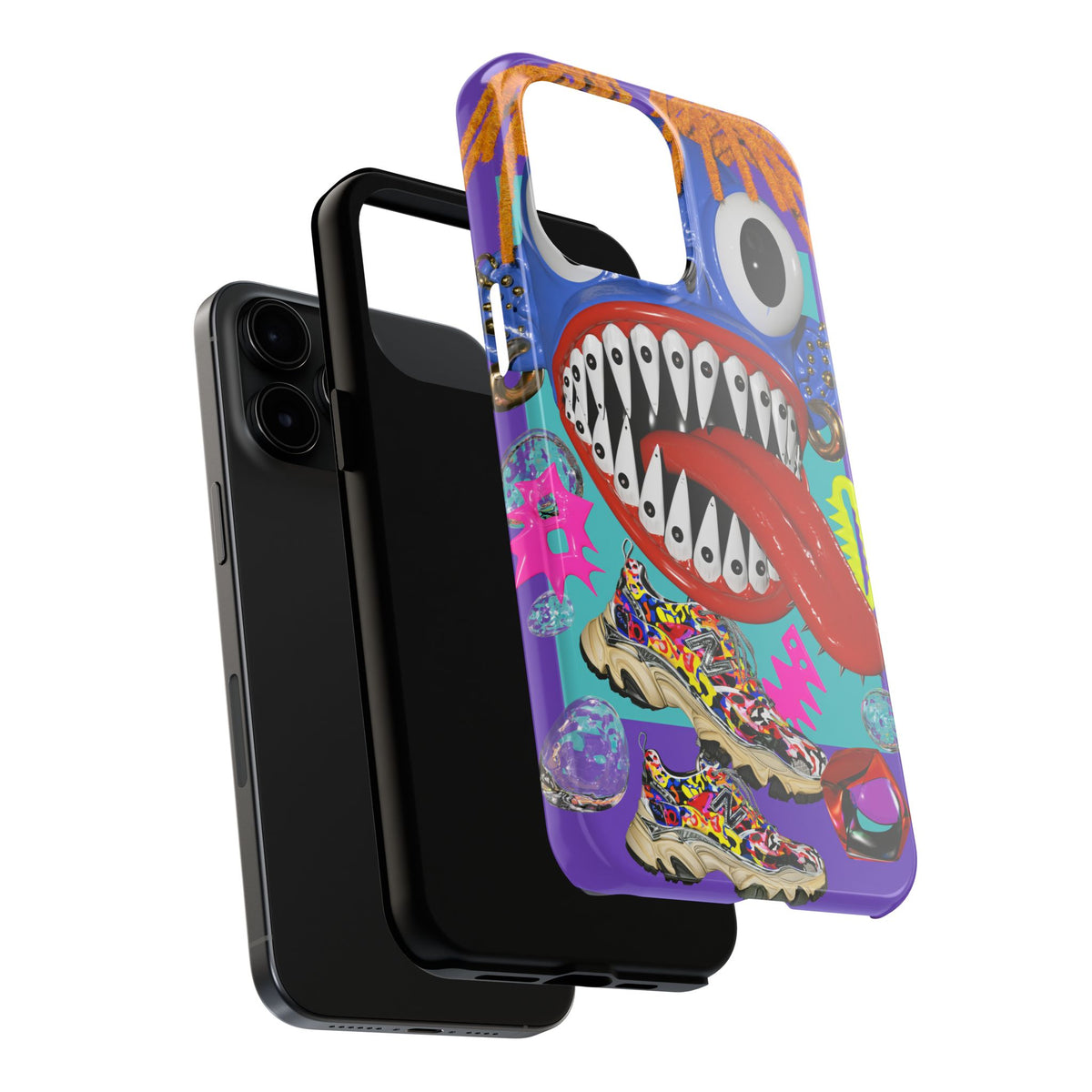 Fundas Premium MINUX para iPhone y Samsung Galaxy - Blue Monster Riot
