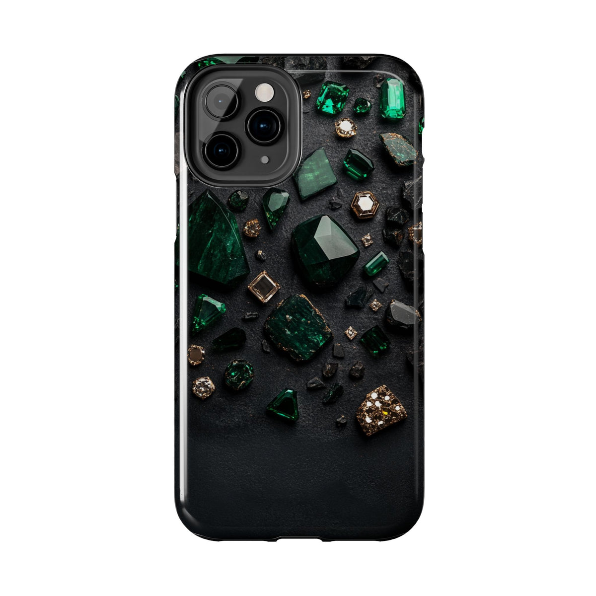 Fundas Premium MINUX para iPhone y Samsung Galaxy - Emerald Obsidian Treasure