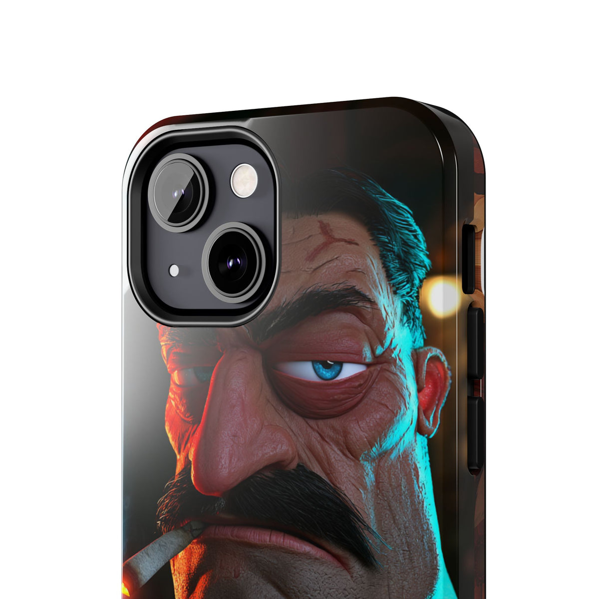 Funda Premium MINUX para iPhone y Samsung Galaxy - 3D Mustache Man 001