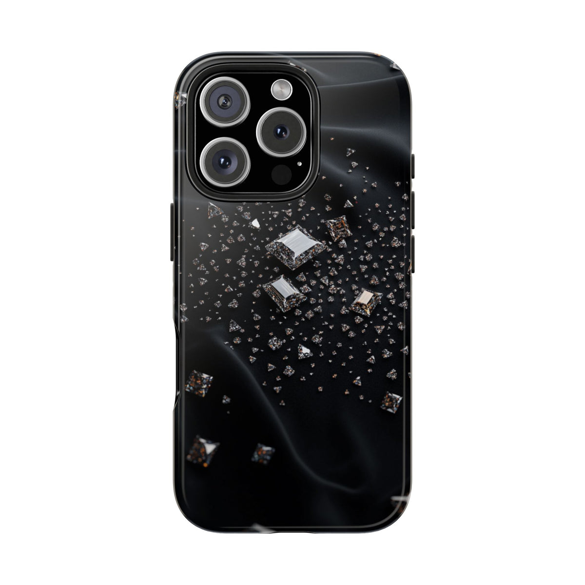 Fundas Premium MINUX para iPhone y Samsung Galaxy - Diamond Black Silk