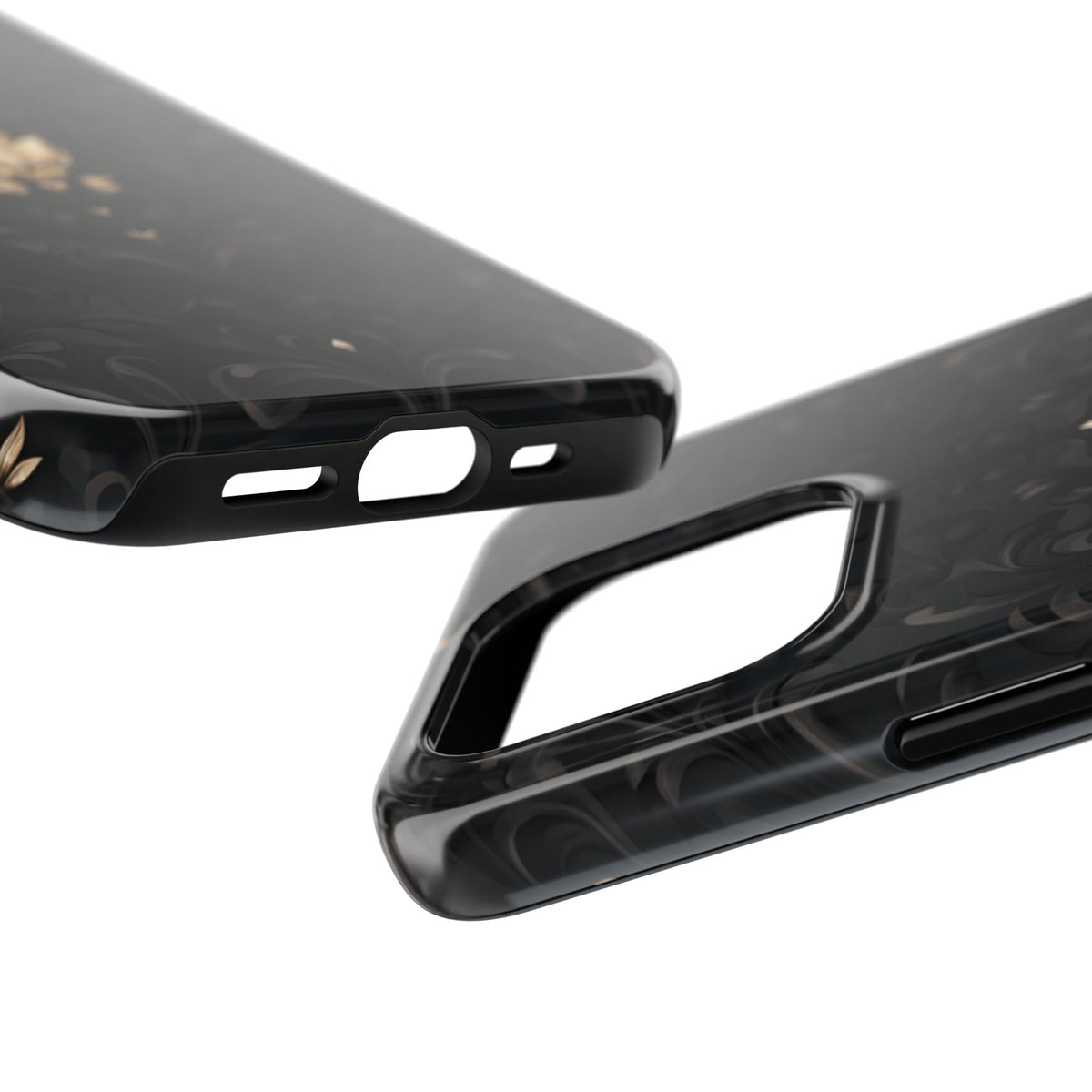 Fundas Premium MINUX para iPhone y Samsung Galaxy - Black Gold Fleur Pattern
