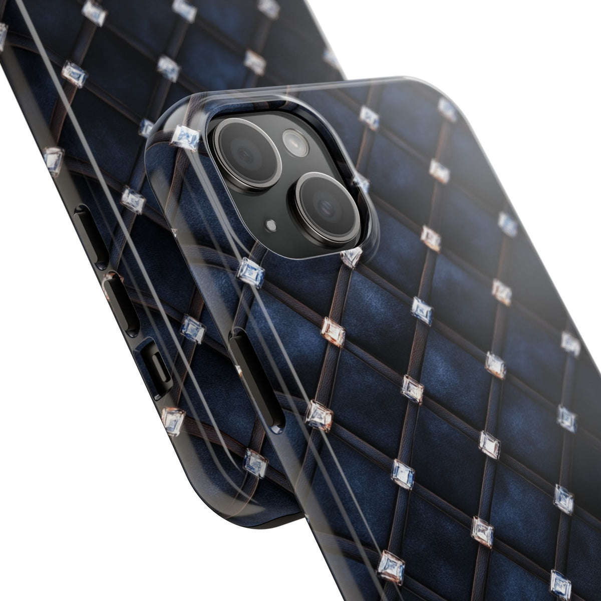 Fundas Premium MINUX para iPhone y Samsung Galaxy - Midnight Diamond Quilt
