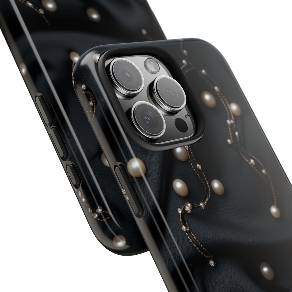Fundas Premium MINUX para iPhone y Samsung Galaxy - Pearl Chain Velvet
