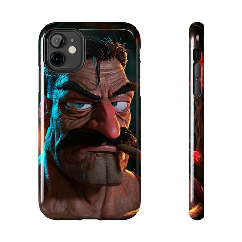 Funda Premium MINUX para iPhone y Samsung Galaxy - 3D Mustache Man 002