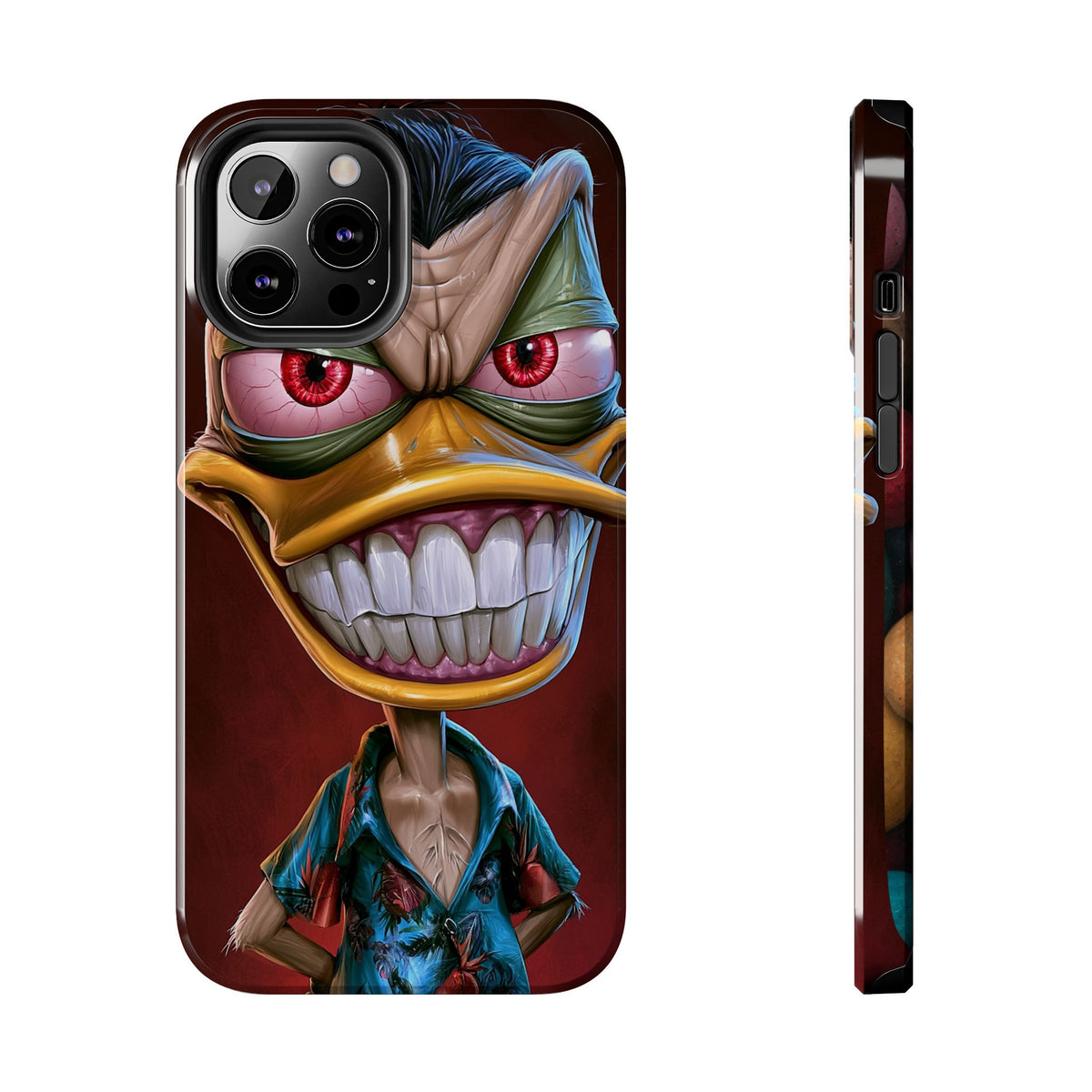 Funda Premium MINUX para iPhone y Samsung Galaxy - 3D Evil Duck 001