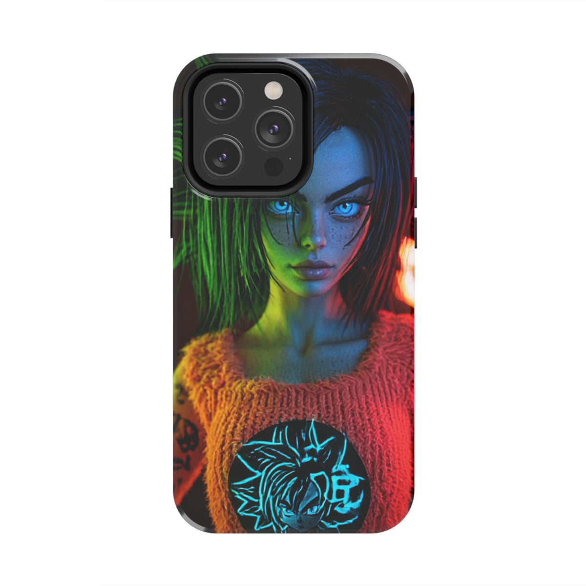 Funda Premium MINUX para iPhone y Samsung Galaxy - Neon girl 003
