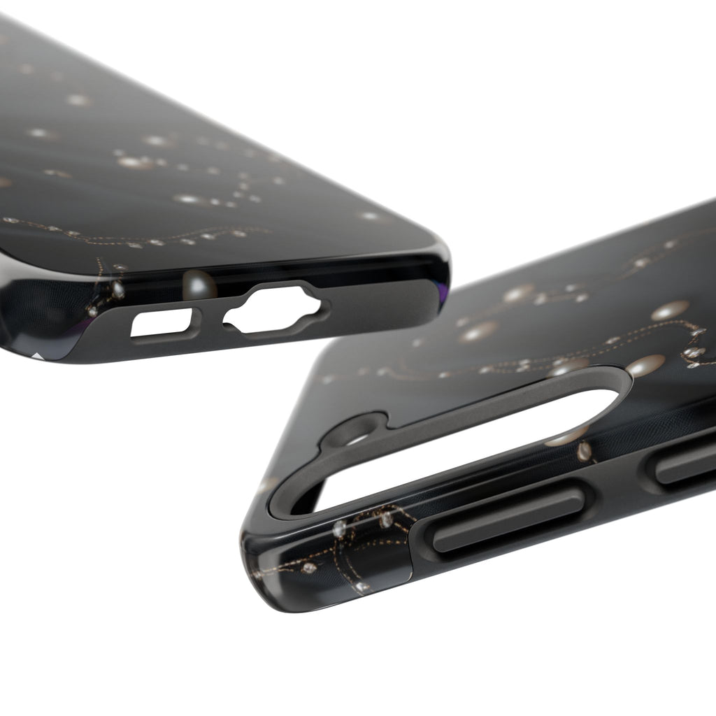 Fundas Premium MINUX para iPhone y Samsung Galaxy - Pearl Chain Velvet