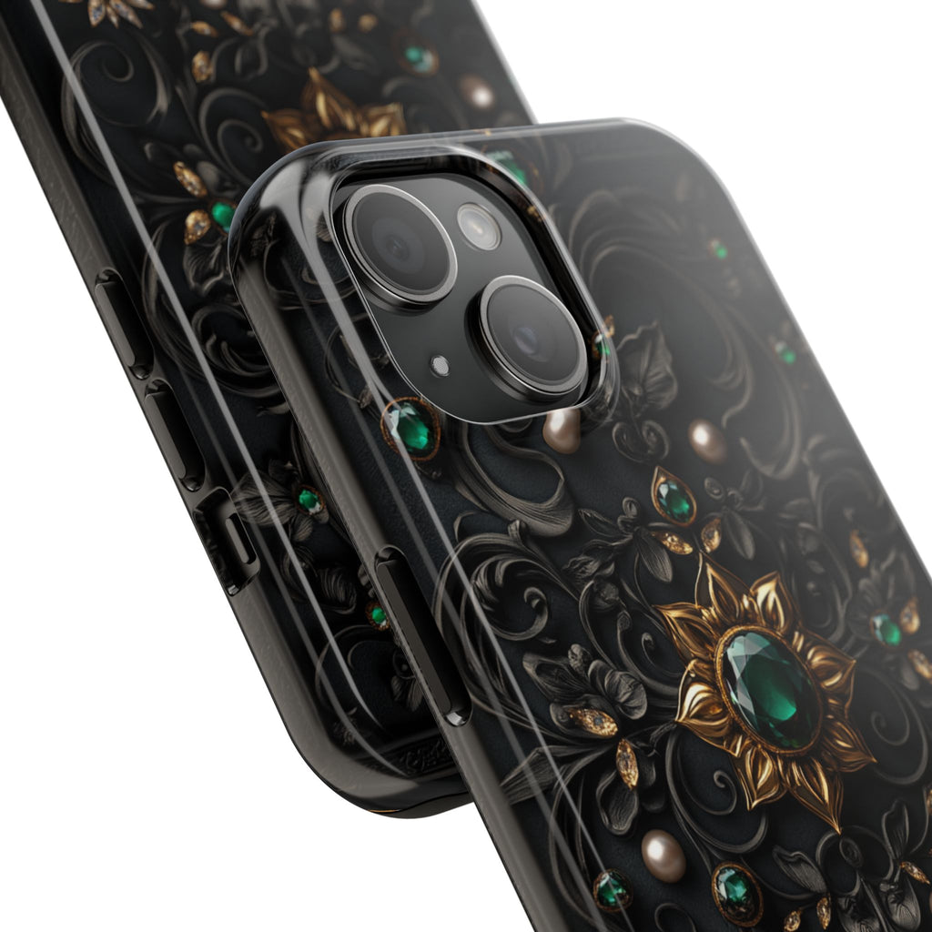 Fundas Premium MINUX para iPhone y Samsung Galaxy - Emerald Gothic Relic
