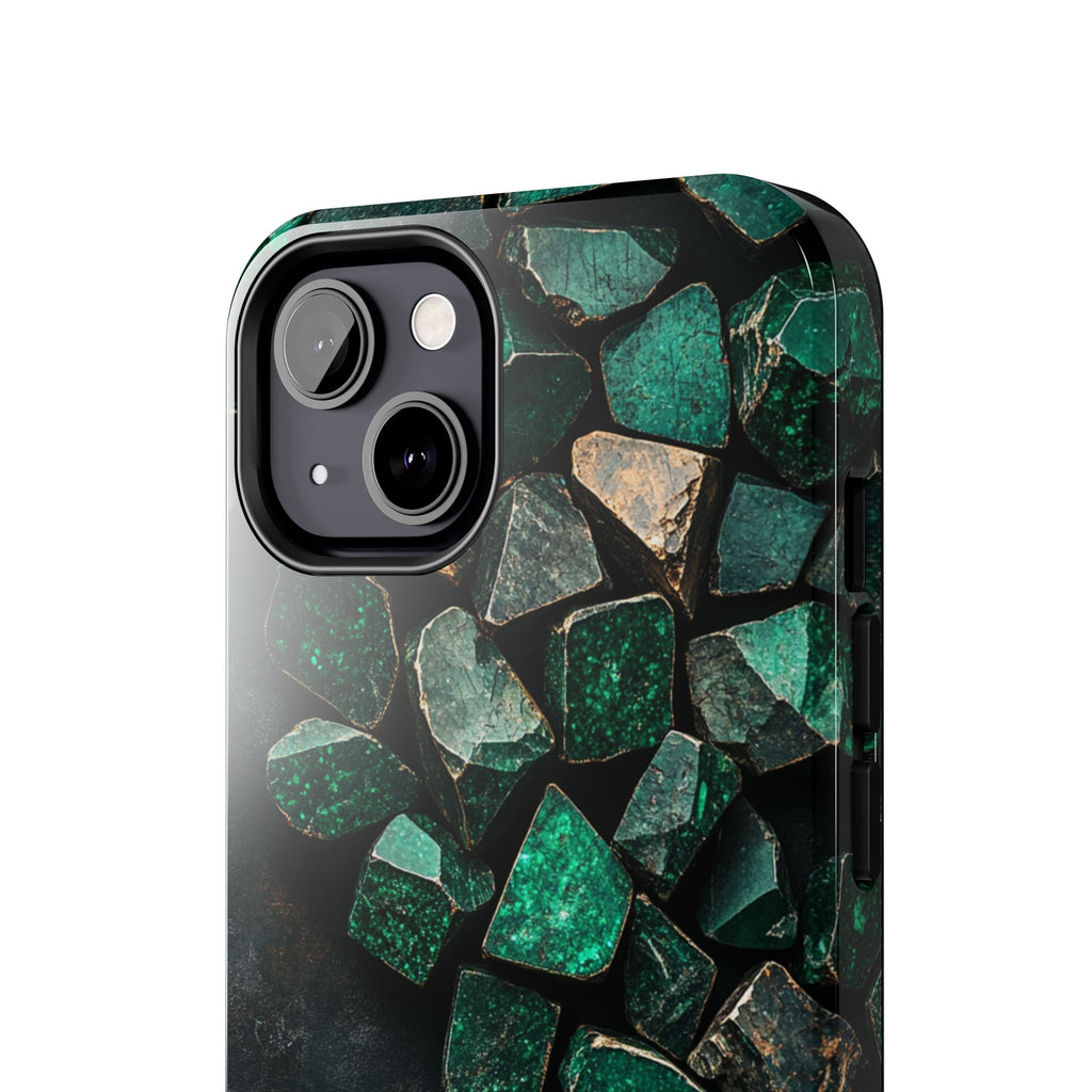 Fundas Premium MINUX para iPhone y Samsung Galaxy - Emerald Crystal Scatter