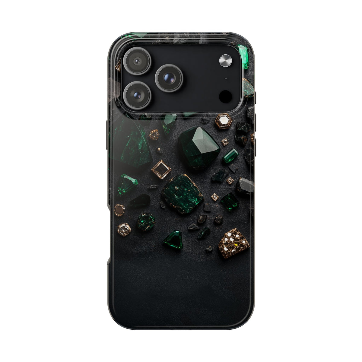 Fundas Premium MINUX para iPhone y Samsung Galaxy - Emerald Obsidian Treasure