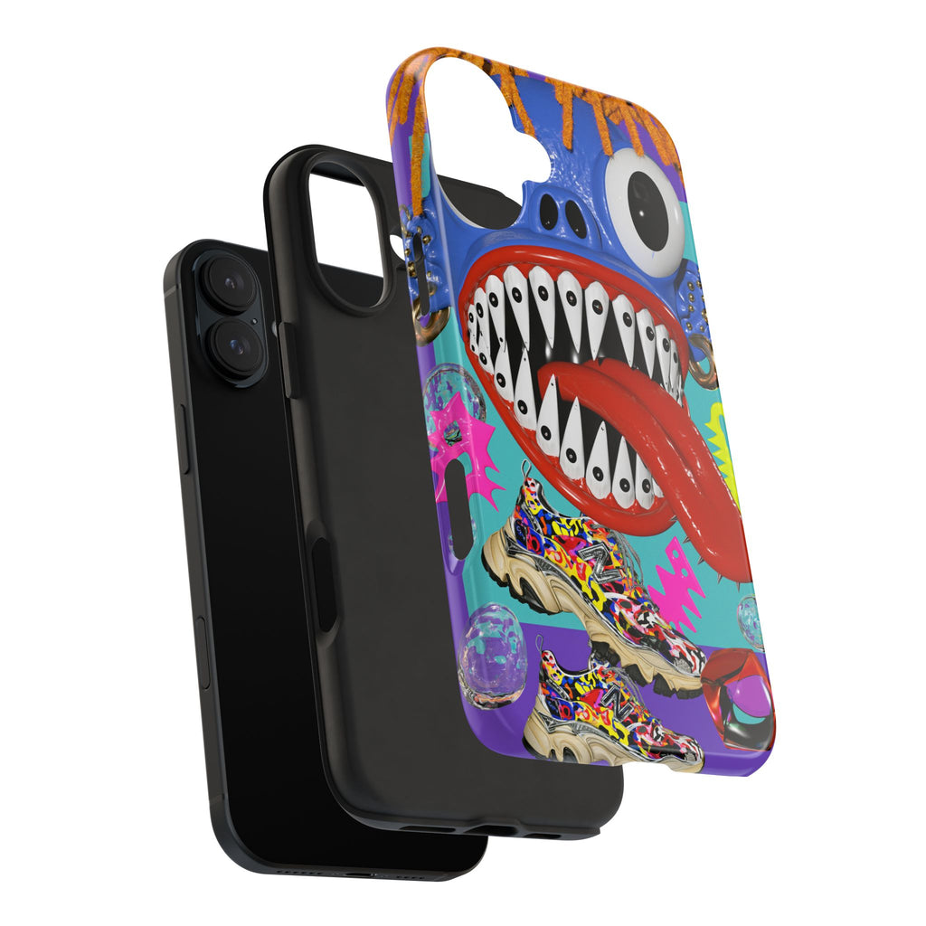 Fundas Premium MINUX para iPhone y Samsung Galaxy - Blue Monster Riot