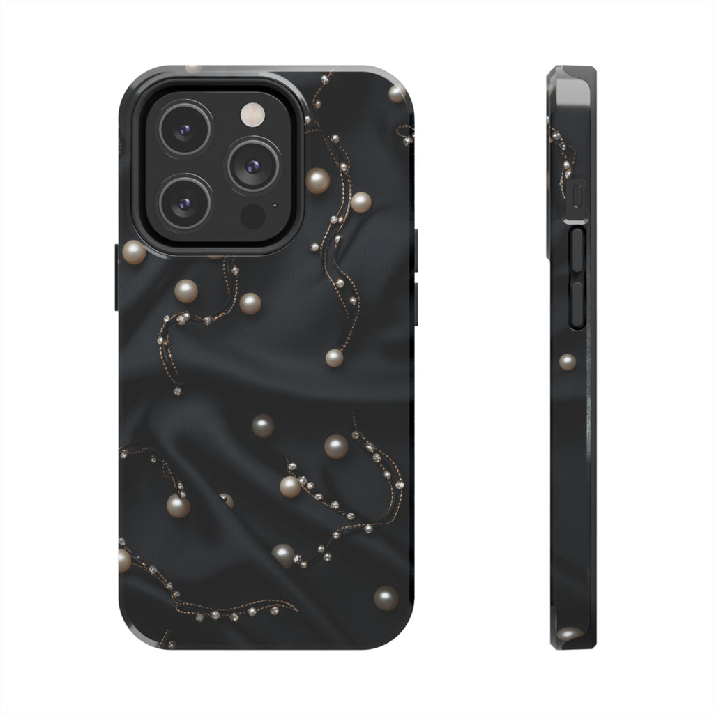 Fundas Premium MINUX para iPhone y Samsung Galaxy - Pearl Chain Velvet