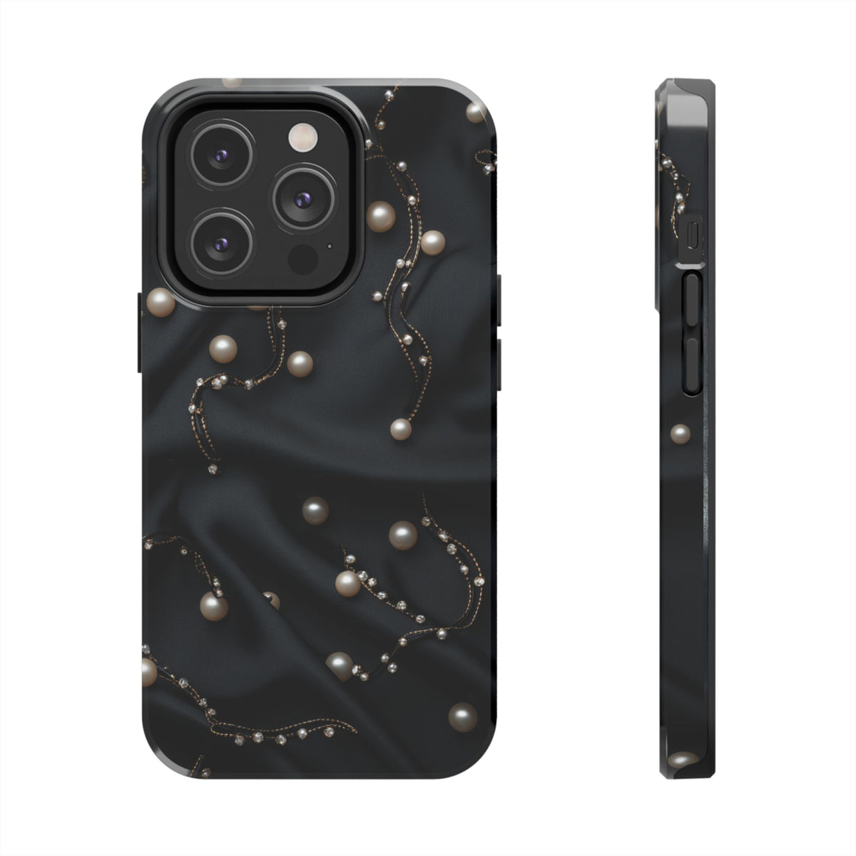 Fundas Premium MINUX para iPhone y Samsung Galaxy - Pearl Chain Velvet