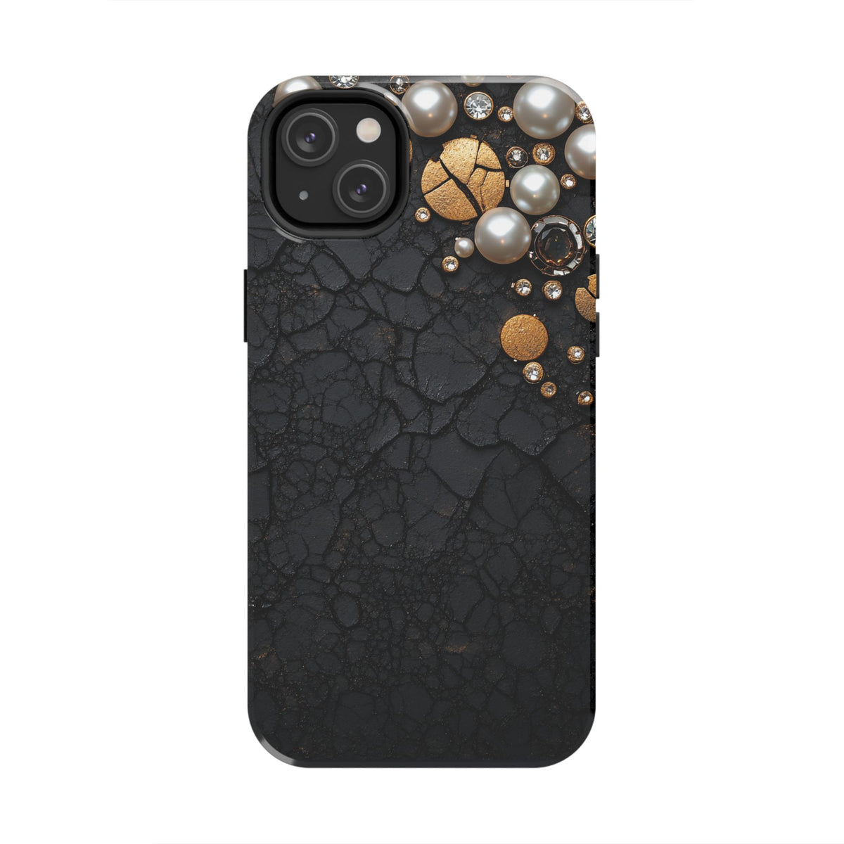 Fundas Premium MINUX para iPhone y Samsung Galaxy - Black Gold Pearl Veins