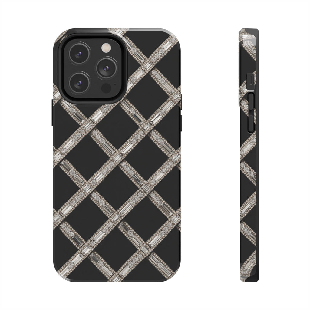 Fundas Premium MINUX para iPhone y Samsung Galaxy - Silver Diamond Lattice