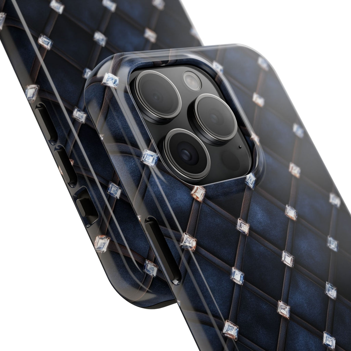 Fundas Premium MINUX para iPhone y Samsung Galaxy - Midnight Diamond Quilt