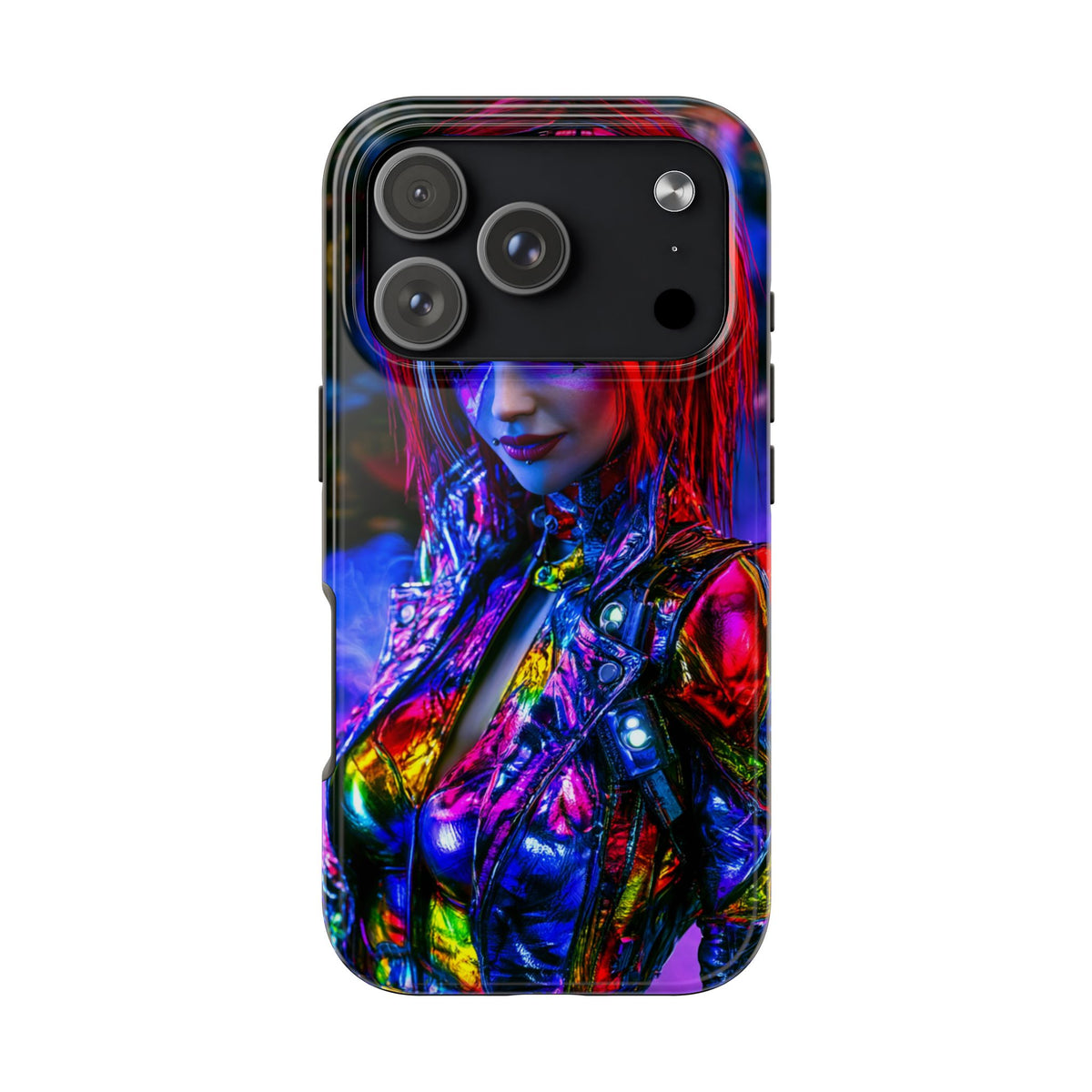 Funda Premium MINUX para iPhone y Samsung Galaxy - Cyberpunk Girl 001