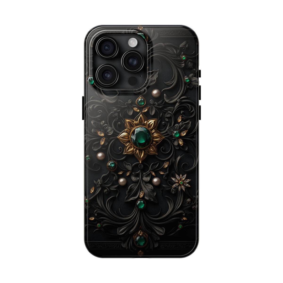 Fundas Premium MINUX para iPhone y Samsung Galaxy - Emerald Gothic Relic