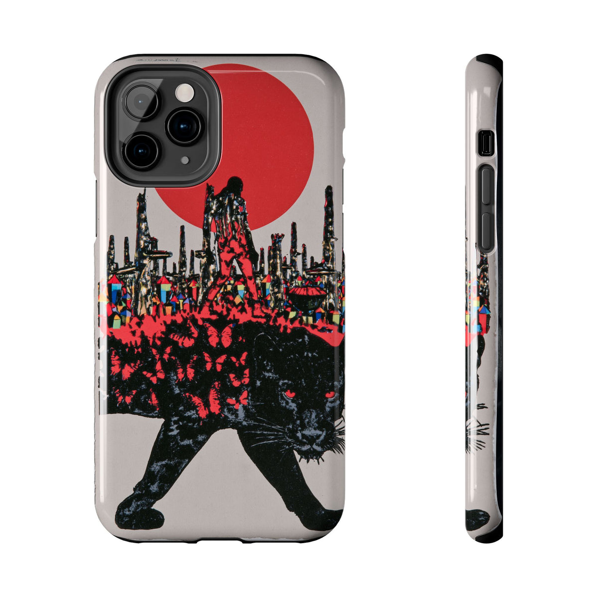 Fundas Premium MINUX para iPhone y Samsung Galaxy - Red Moon Panther