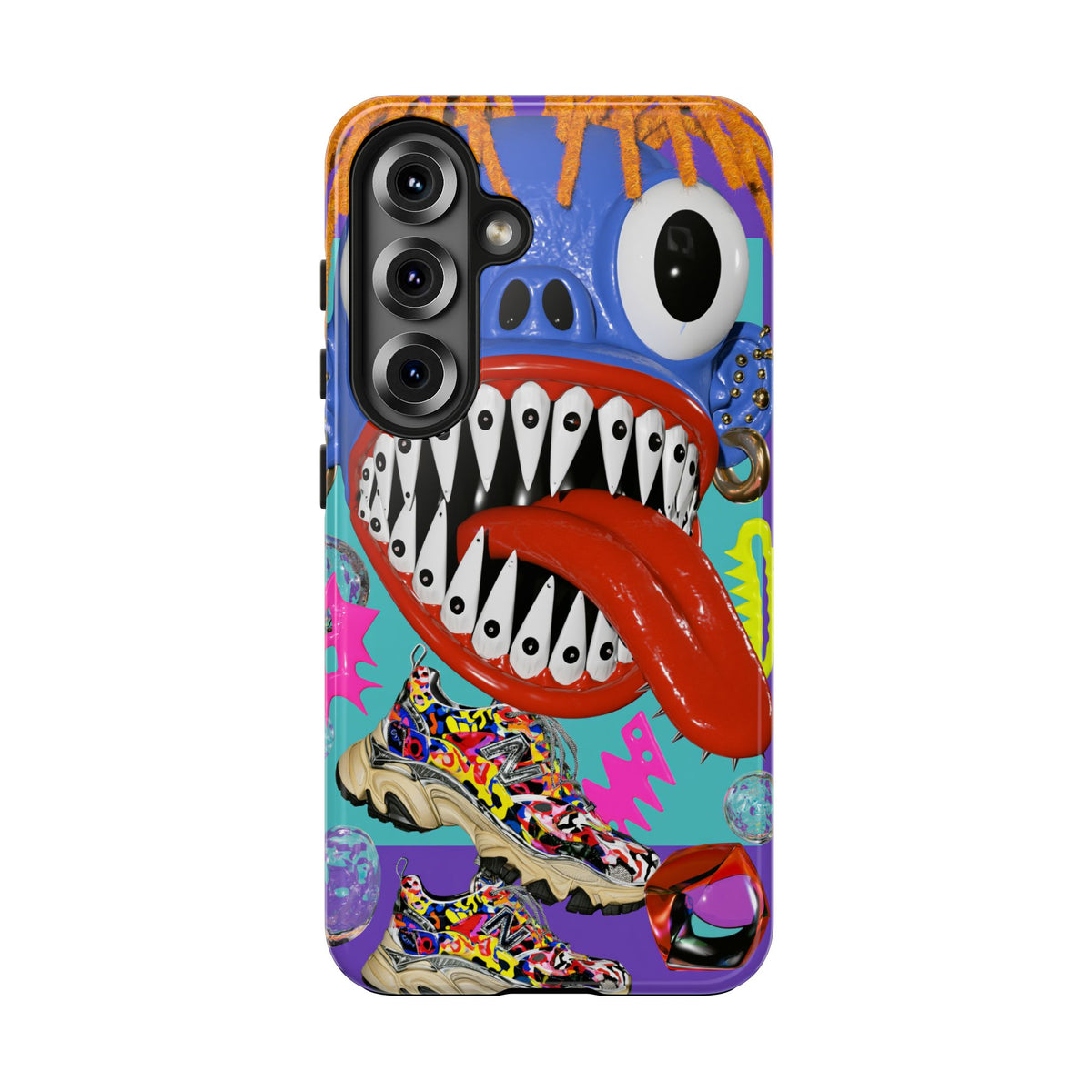 Fundas Premium MINUX para iPhone y Samsung Galaxy - Blue Monster Riot