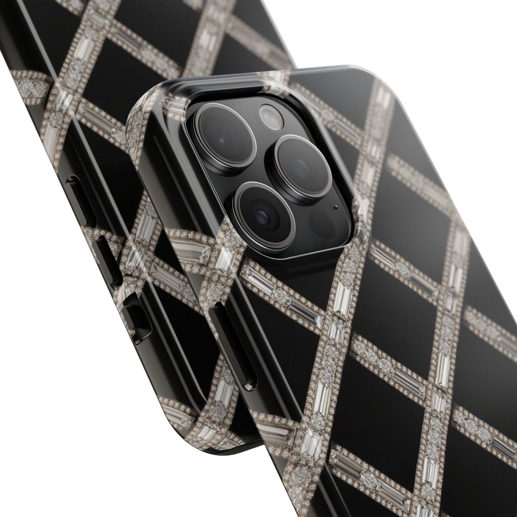 Fundas Premium MINUX para iPhone y Samsung Galaxy - Silver Diamond Lattice