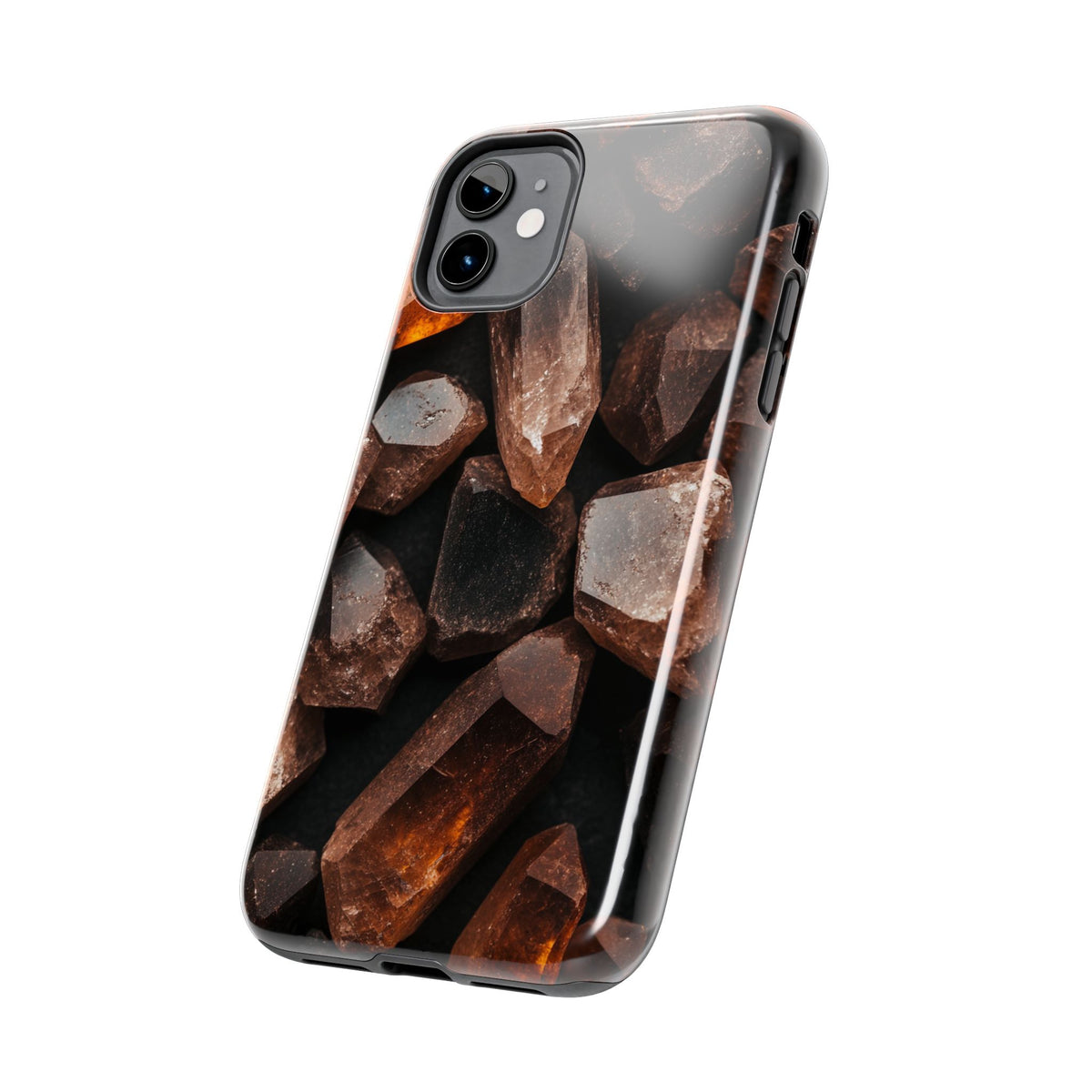 Fundas Premium MINUX para iPhone y Samsung Galaxy - Raw Amber Crystals