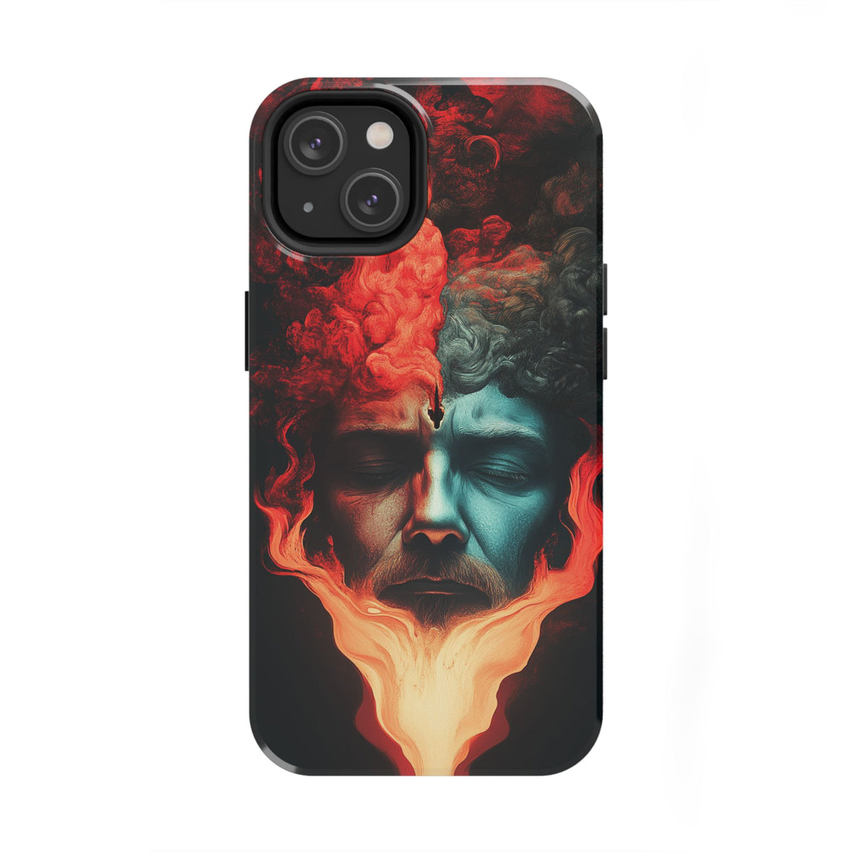Fundas Premium MINUX para iPhone y Samsung Galaxy - Fire and Smoke Face