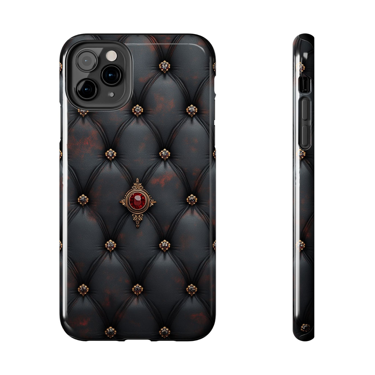 Fundas Premium MINUX para iPhone y Samsung Galaxy - Ruby Buttoned Velvet