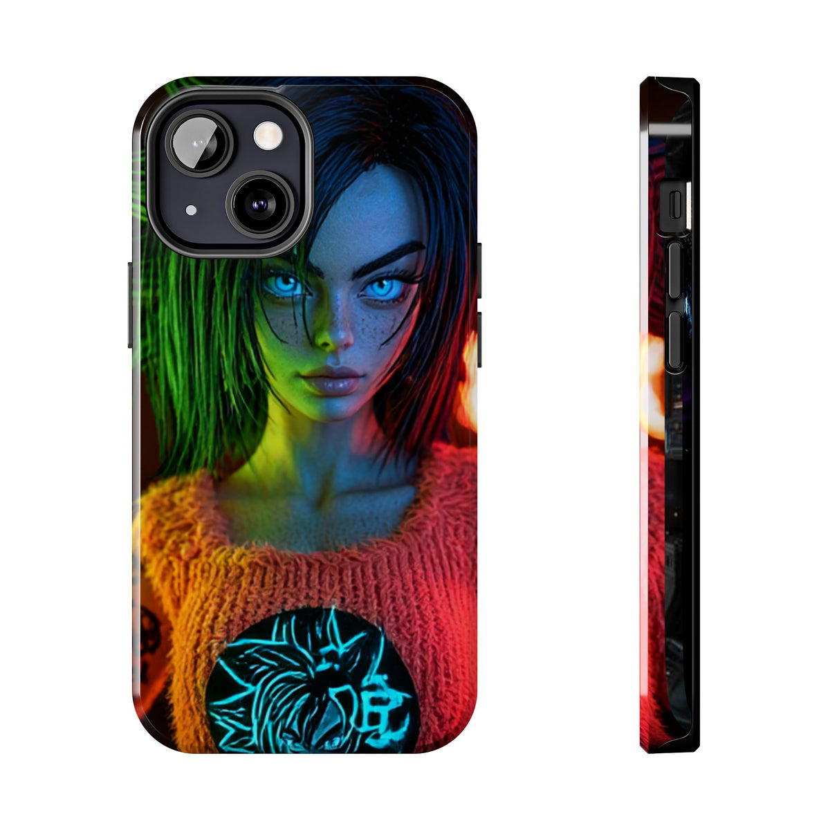 Funda Premium MINUX para iPhone y Samsung Galaxy - Neon girl 003