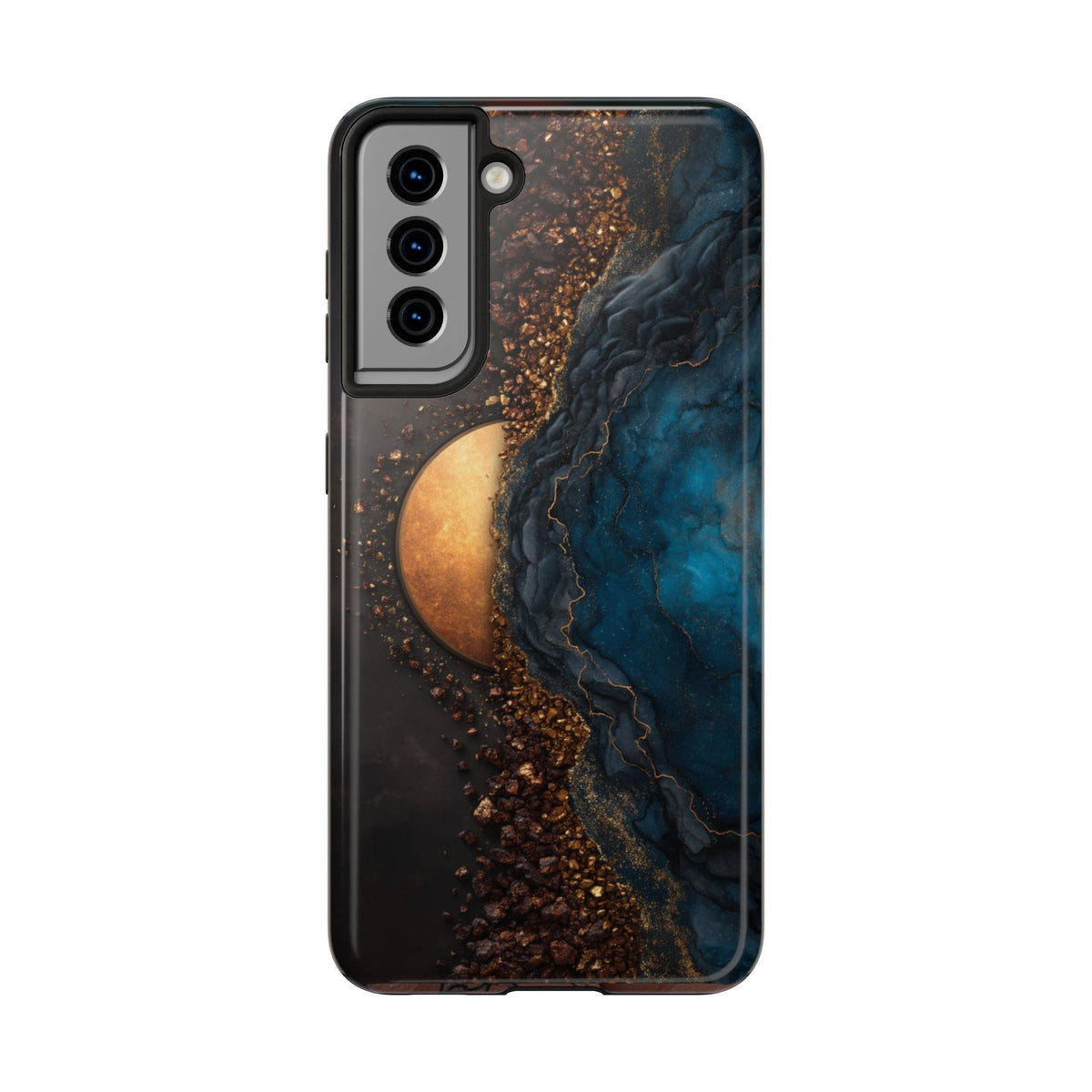 Funda Premium MINUX para iPhone y Samsung Galaxy - Dark Marble Gold 002