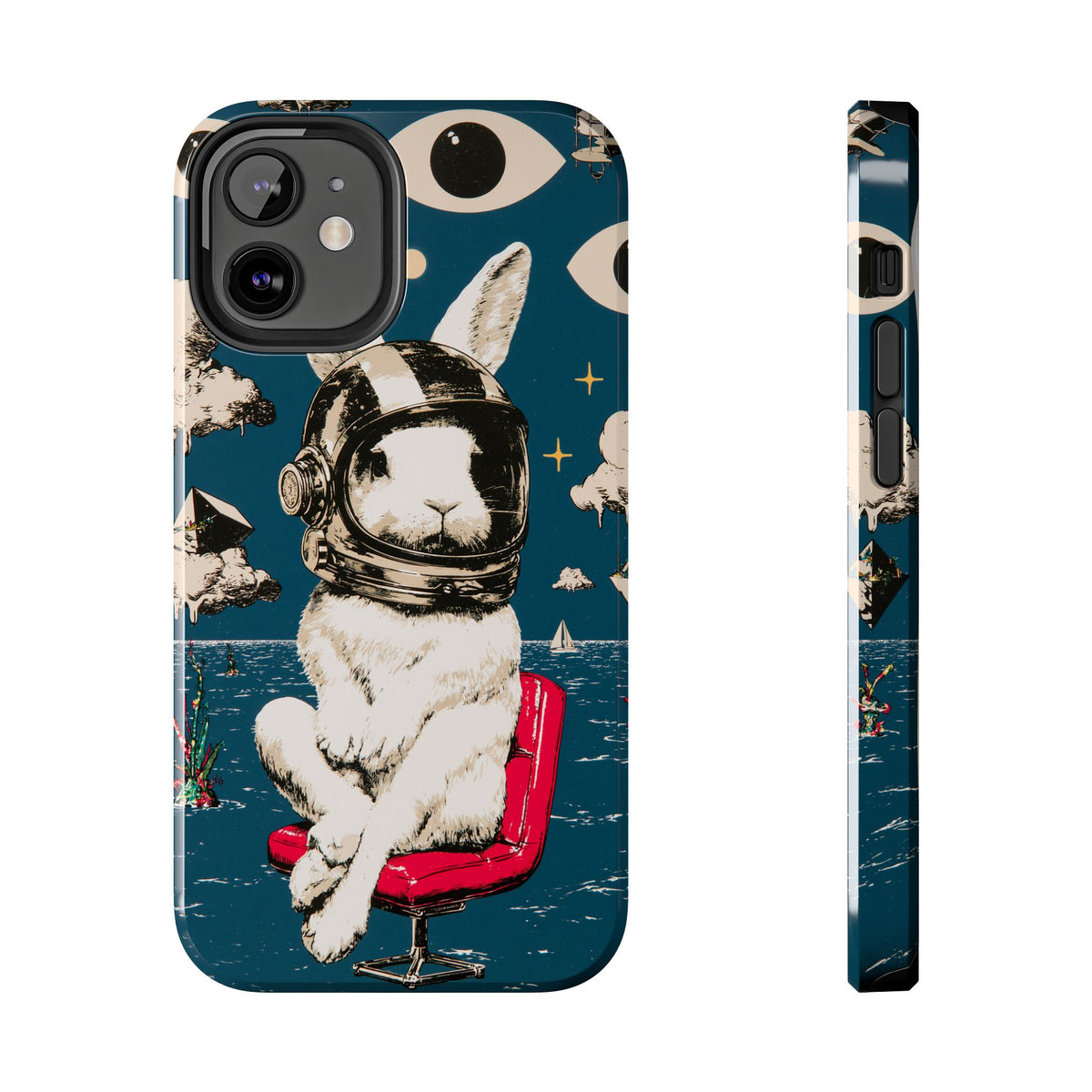 Fundas Premium MINUX para iPhone y Samsung Galaxy - Futuristic White Rabbit