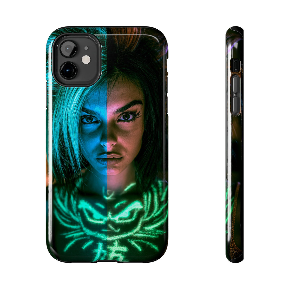 Funda Premium MINUX para iPhone y Samsung Galaxy - Neon girl 001