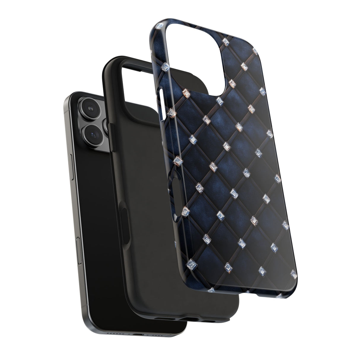 Fundas Premium MINUX para iPhone y Samsung Galaxy - Midnight Diamond Quilt