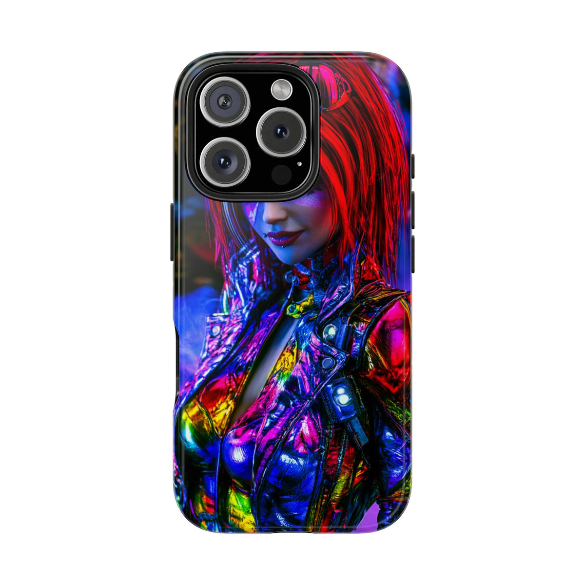 Funda Premium MINUX para iPhone y Samsung Galaxy - Cyberpunk Girl 001