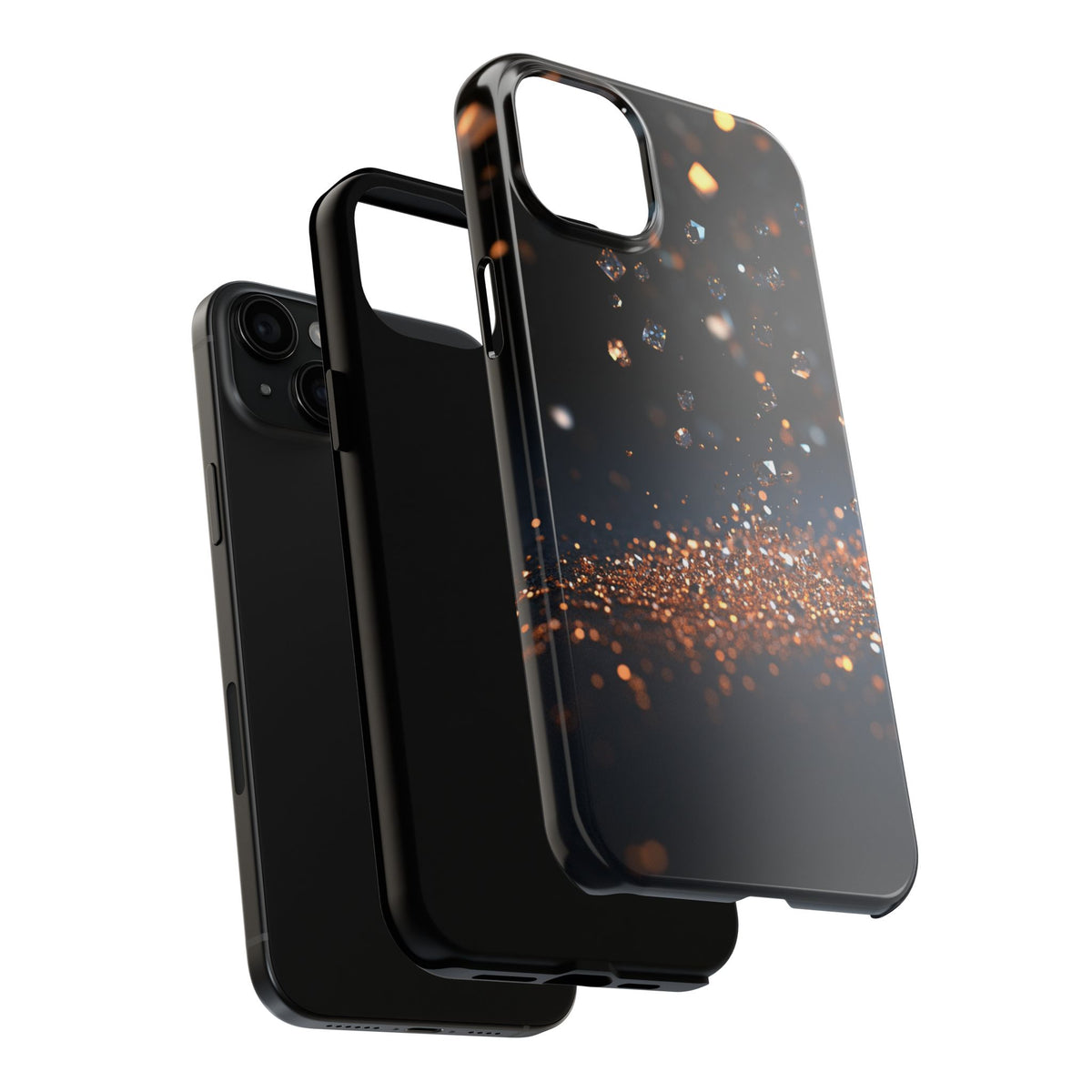 Fundas Premium MINUX para iPhone y Samsung Galaxy - Golden Diamond Dust