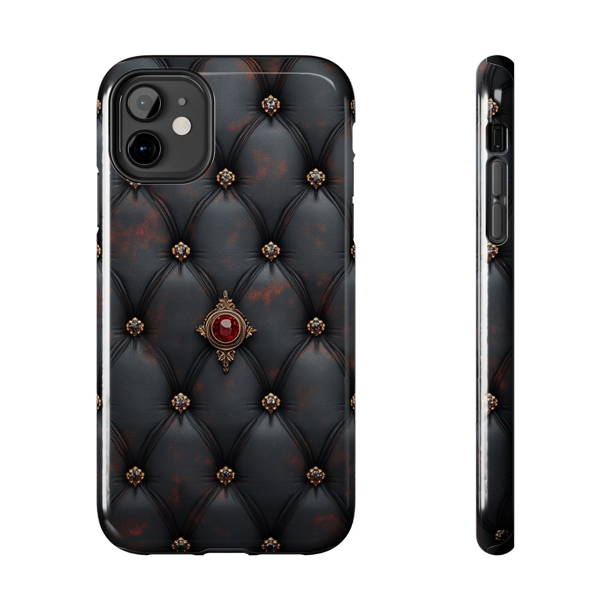Fundas Premium MINUX para iPhone y Samsung Galaxy - Ruby Buttoned Velvet