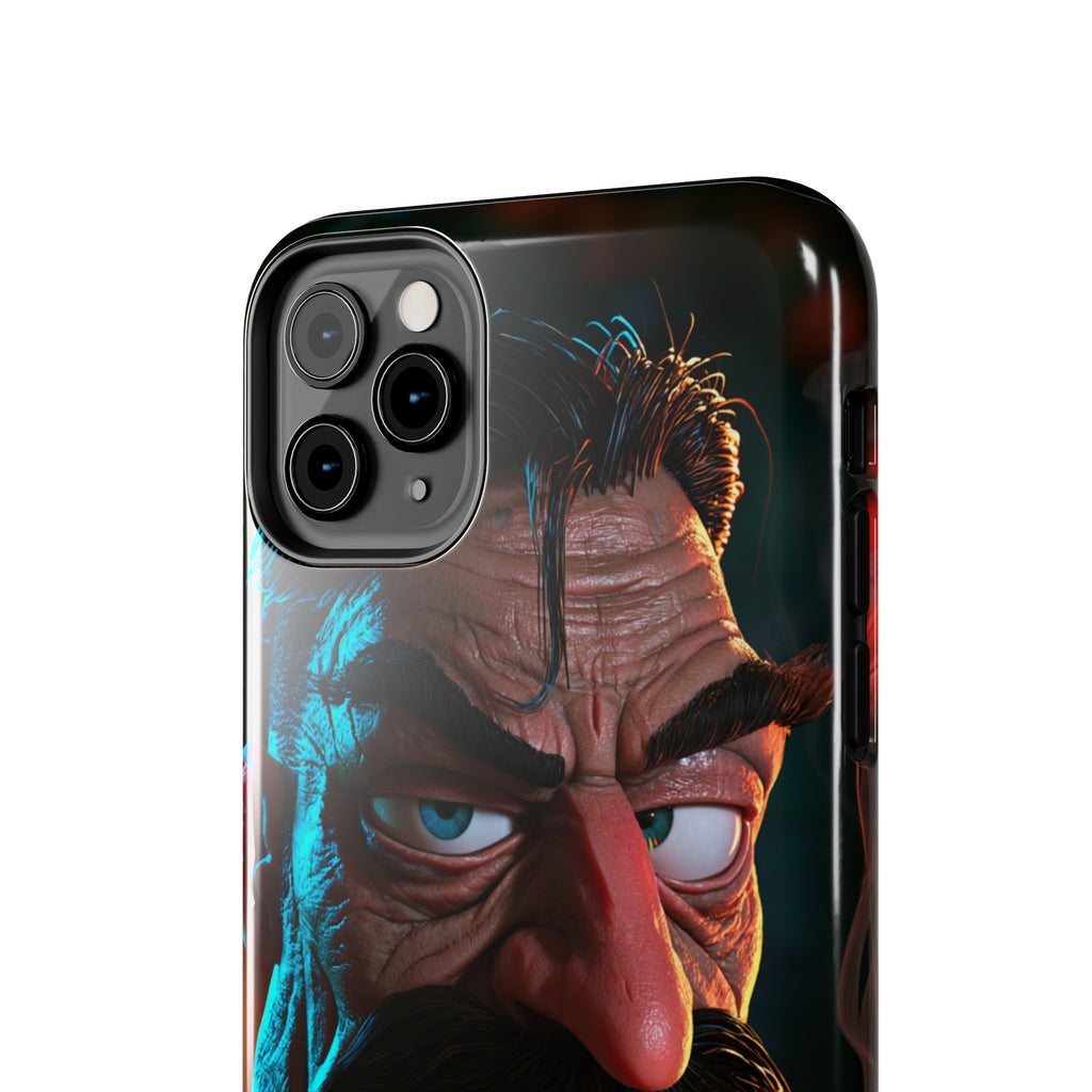 Funda Premium MINUX para iPhone y Samsung Galaxy - 3D Mustache Man 002