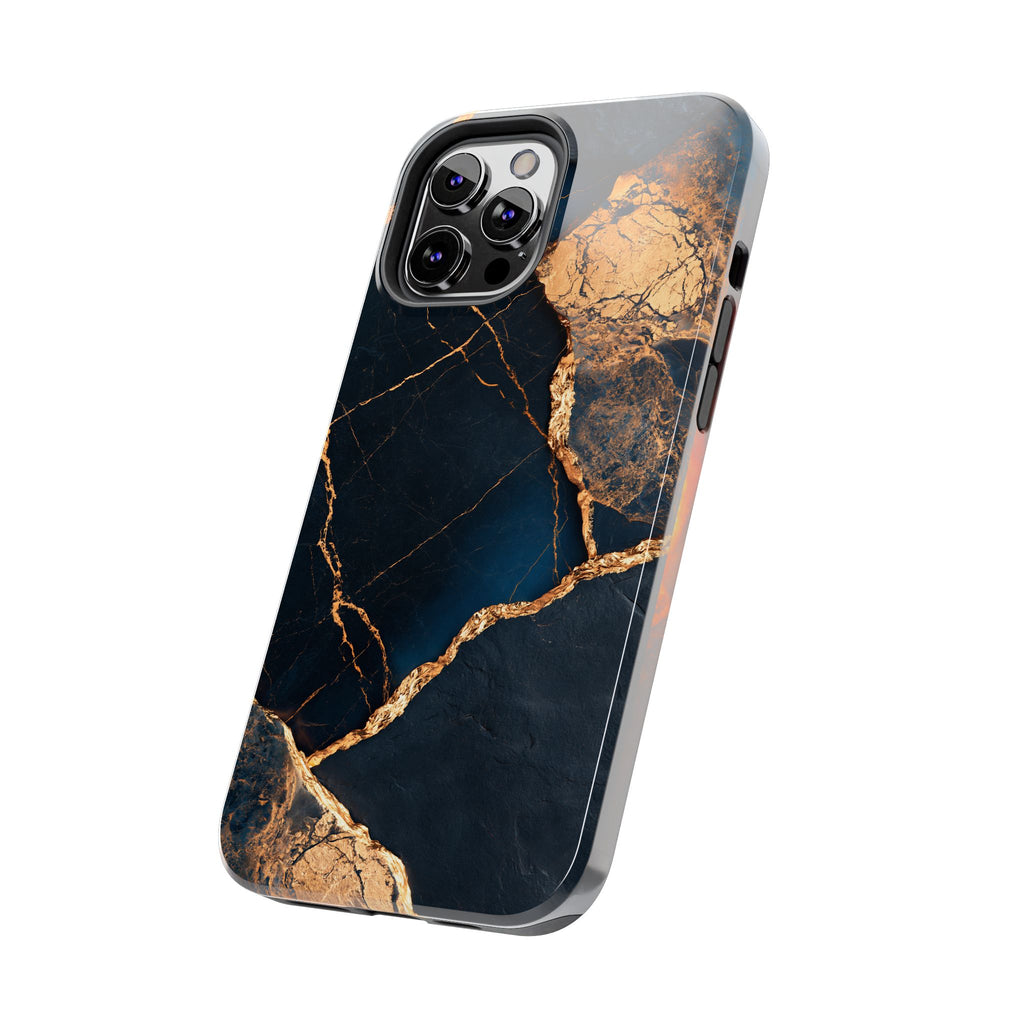 Funda Premium MINUX para iPhone y Samsung Galaxy - Golden Marble