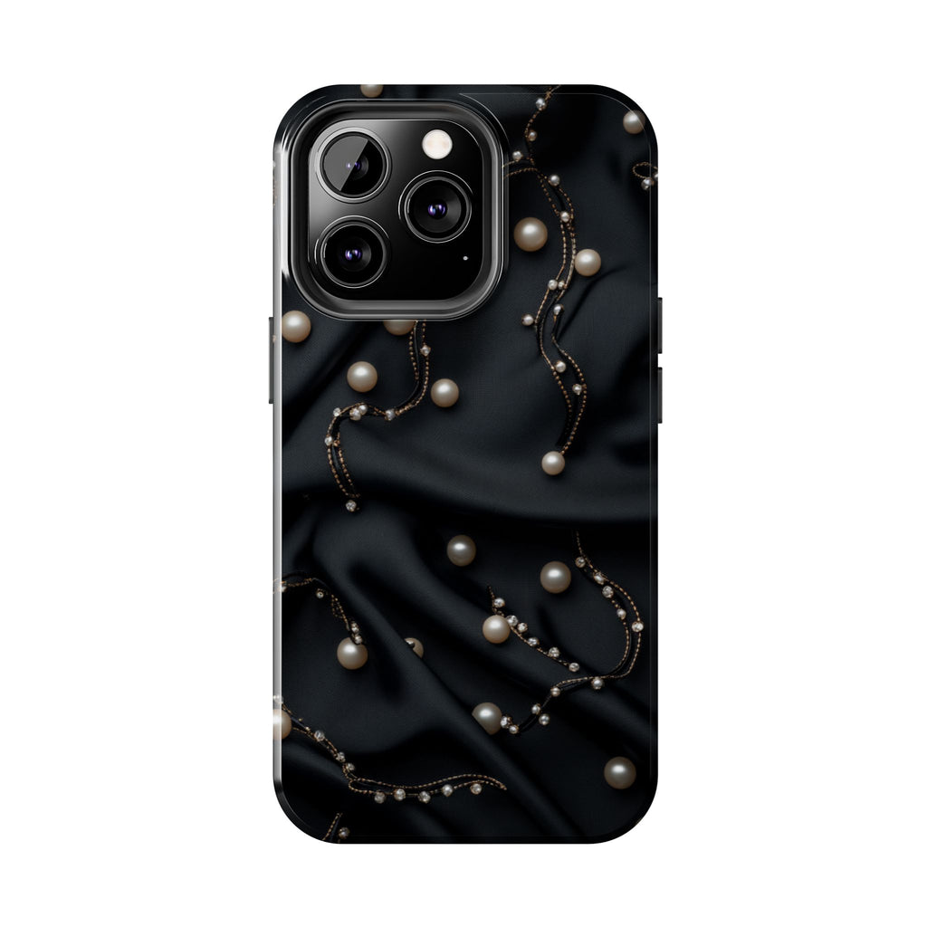 Fundas Premium MINUX para iPhone y Samsung Galaxy - Pearl Chain Velvet