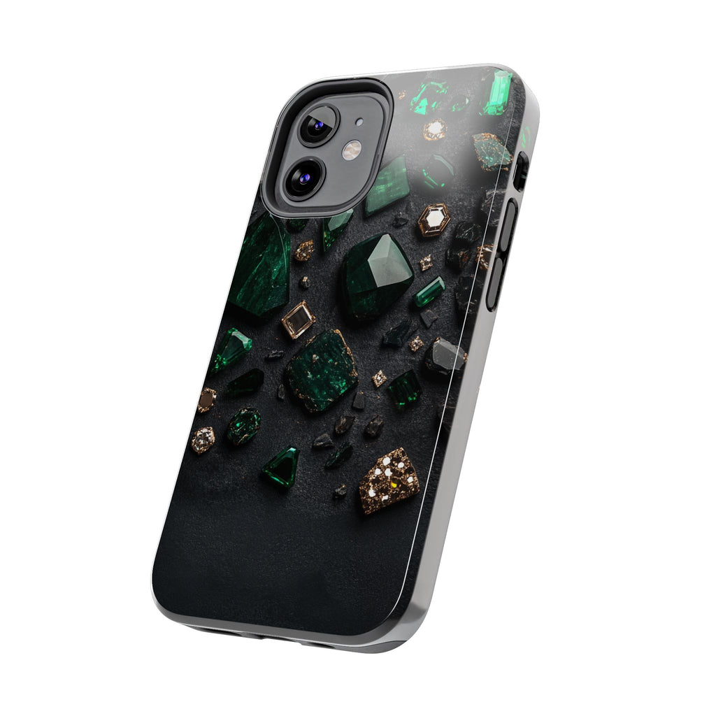 Fundas Premium MINUX para iPhone y Samsung Galaxy - Emerald Obsidian Treasure