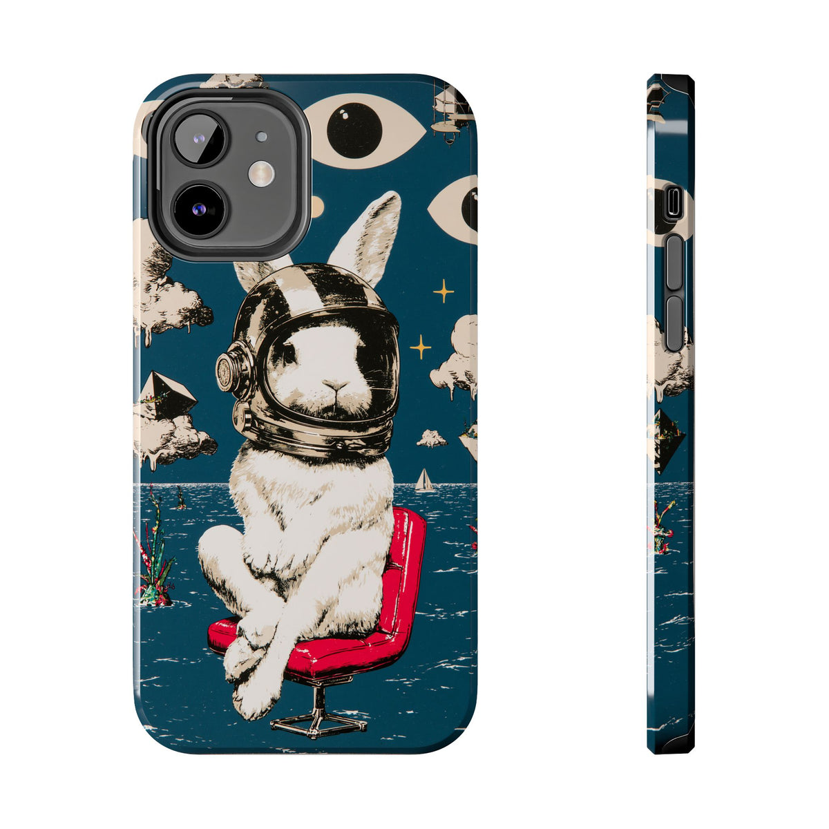 Fundas Premium MINUX para iPhone y Samsung Galaxy - Futuristic White Rabbit