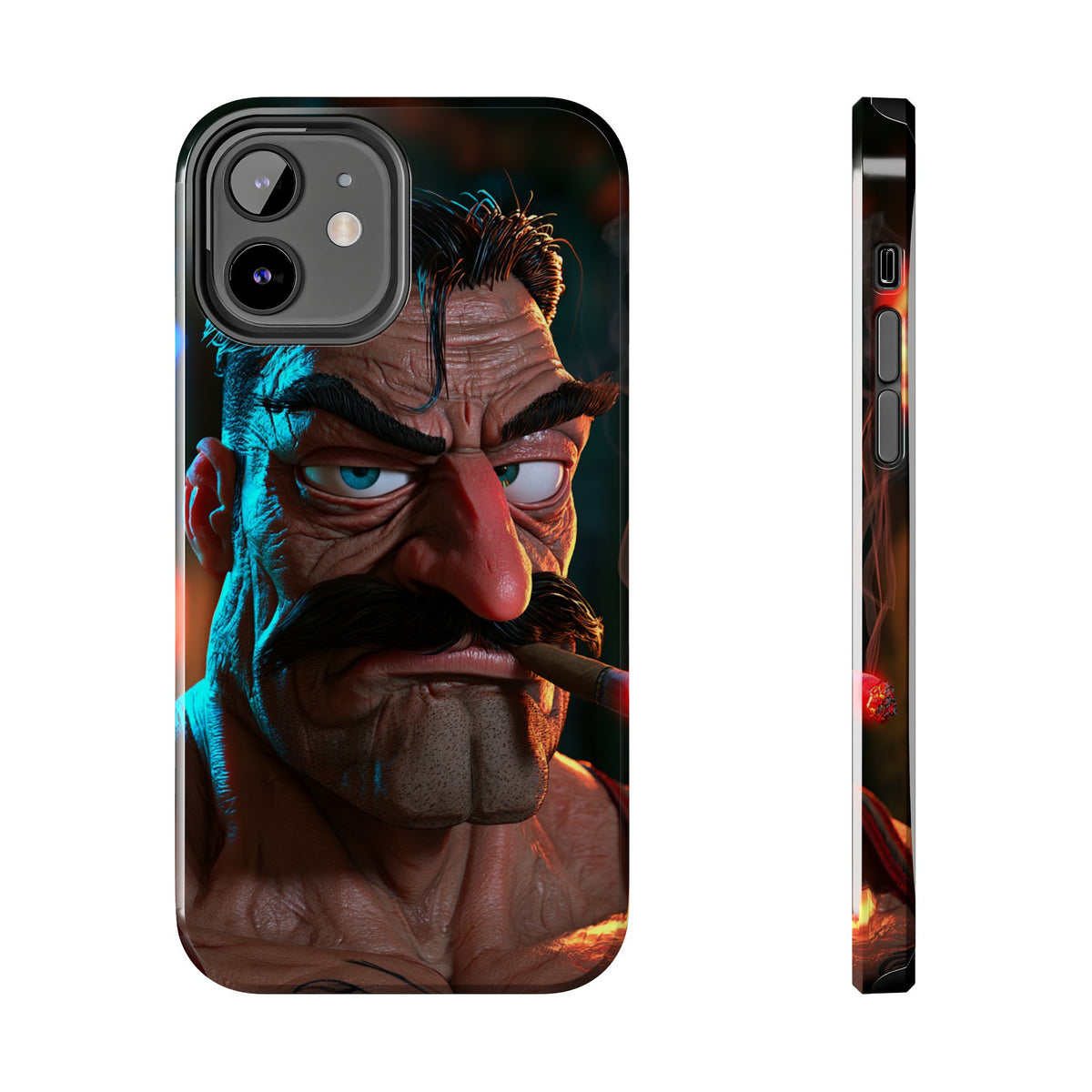 Funda Premium MINUX para iPhone y Samsung Galaxy - 3D Mustache Man 002